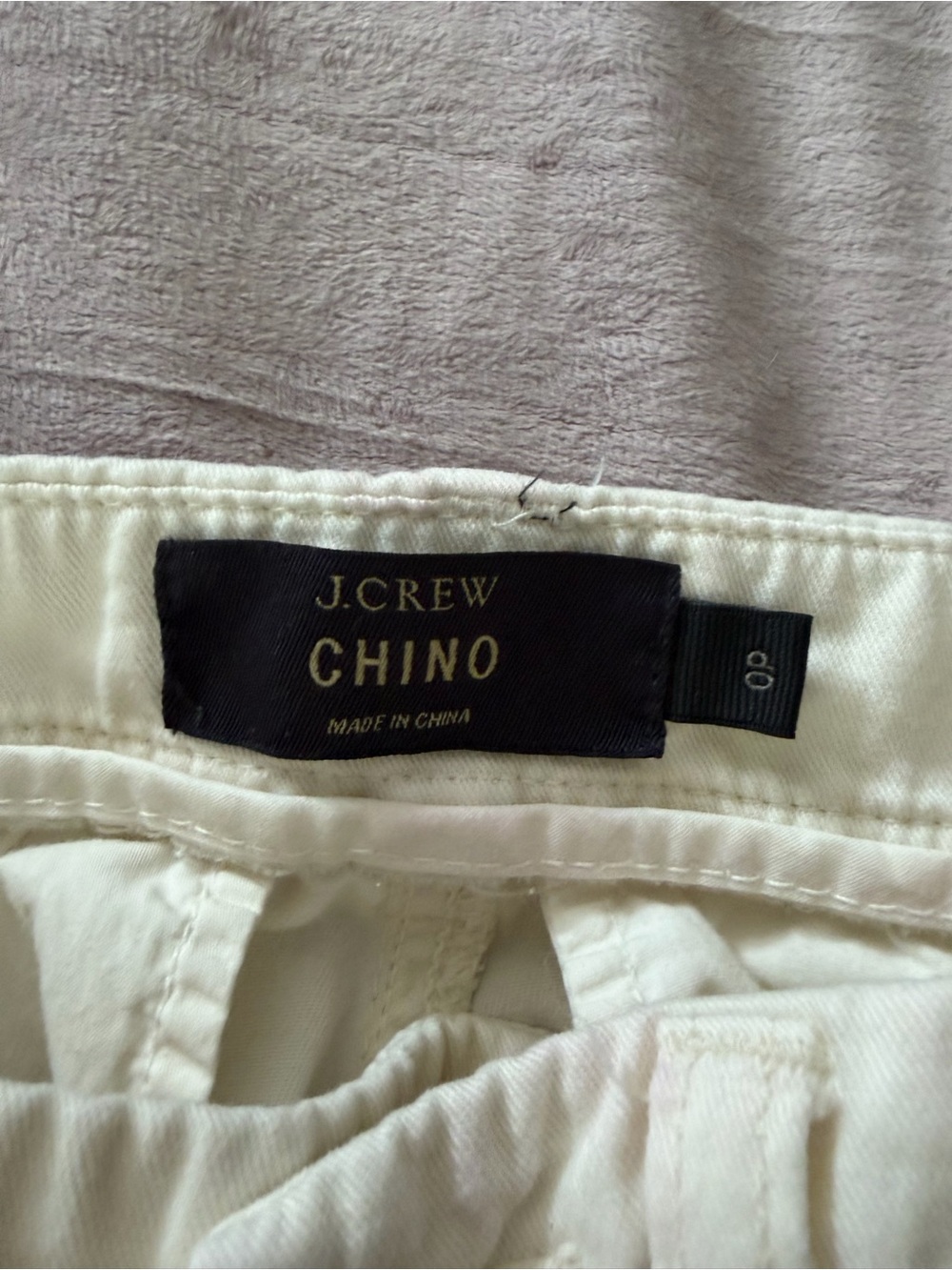 J.Crew Cotton Chino Pants Women’s Size 0 Petite Tapered Leg Cream Mid Rise - Picture 4 of 8